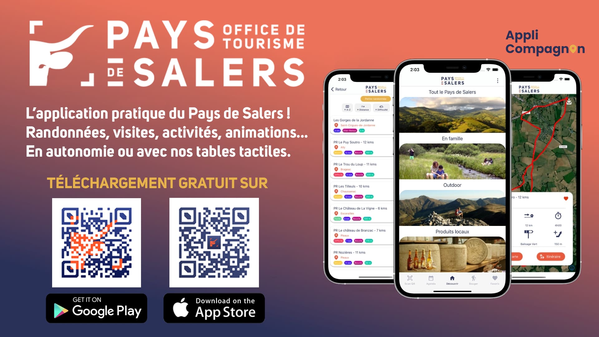 "Application Mobile de l'Office de Tourisme du Pays de Salers"