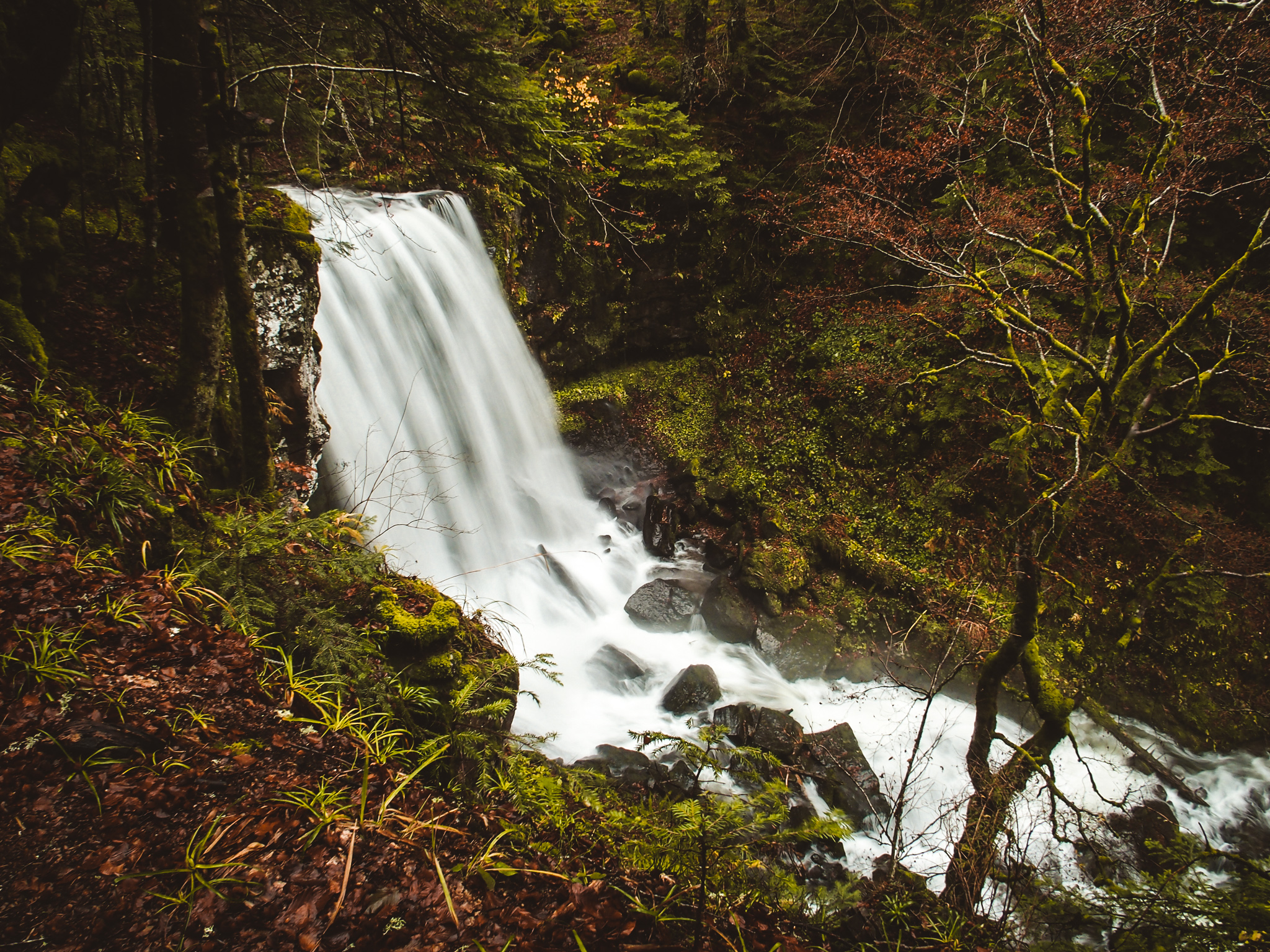 La cascade du Biaguin en automne